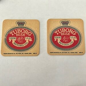Vintage Tuborg Beer Coasters